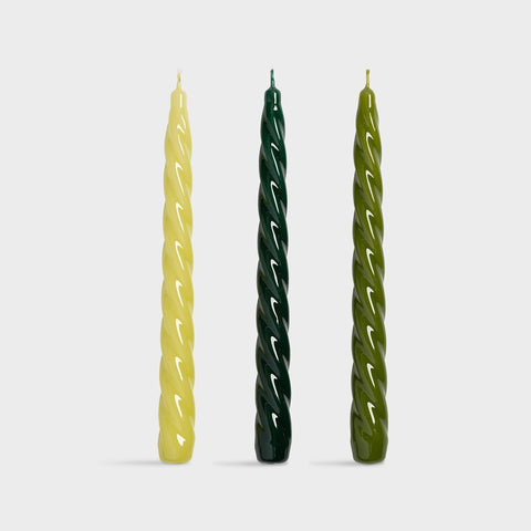 Candle bravo greens set of 3